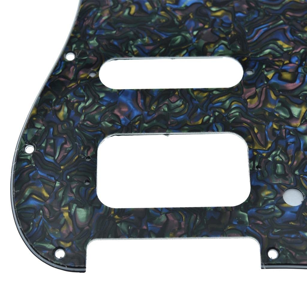 Dopro 11-Hole Strat HSS Guitar Pickguard 3-Screw Humbucking Pickup Mount for American FD Stratocaster Abalone Pearl